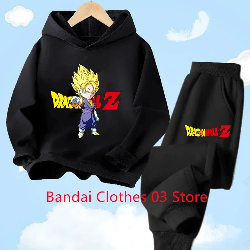 Felpa con cappuccio Dragonball Baby Girl Clothes Set Boy felpa per bambini ragazza da 2 a 12 anni capispalla top 2024 abbigliamento primaverile madre