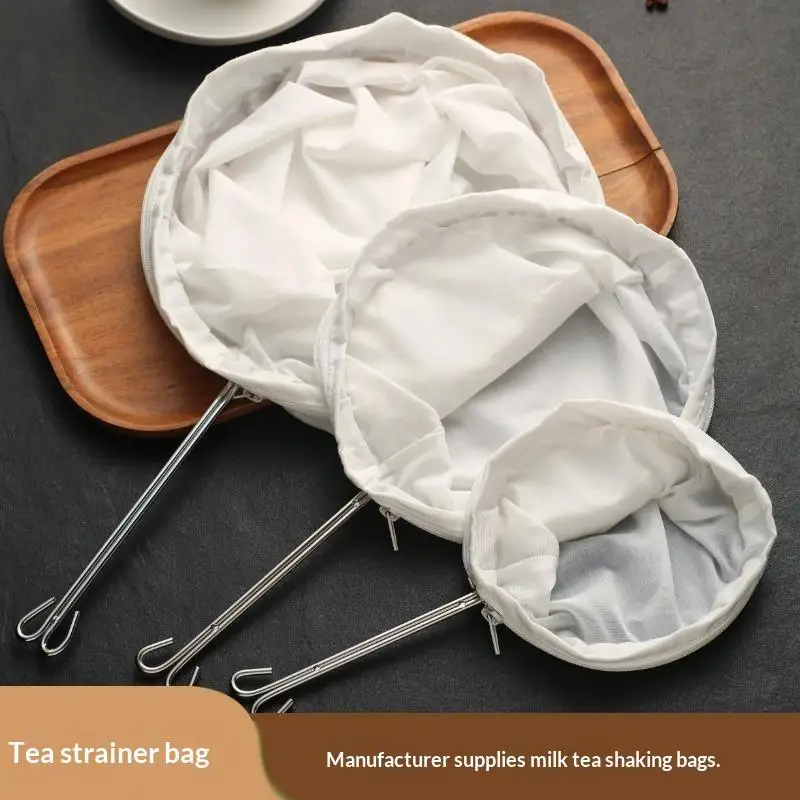Reusable Fabric Mesh Nut Milk Bag Filter Strainer For Soybean Juice Herb Tea Cold Brew Coffee Kitchen Tool
