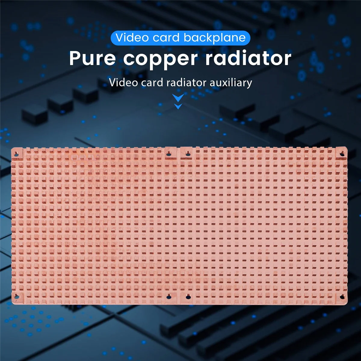 

New 3C- 3060 3080 3090 Backplane Pure Copper Heat Sink Graphics Card Memory Auxiliary Radiator 90X180MM(2mm)