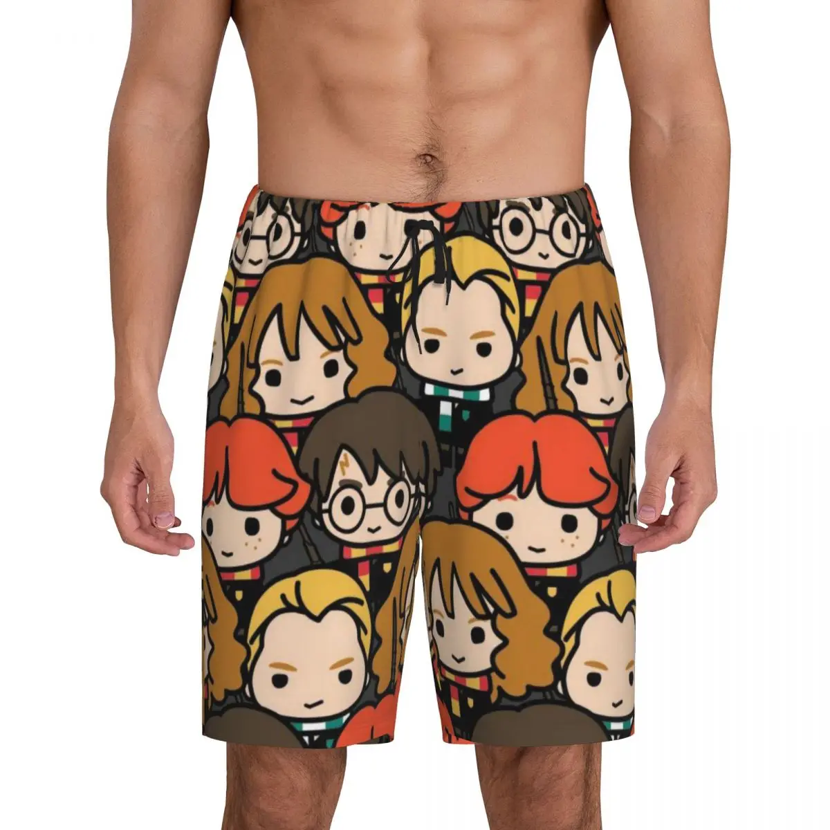 

Custom Harrys Magic Adventure Movies Potters Pajama Shorts Sleepwear Men Elastic Waistband Sleep Lounge Short Pjs with Pockets