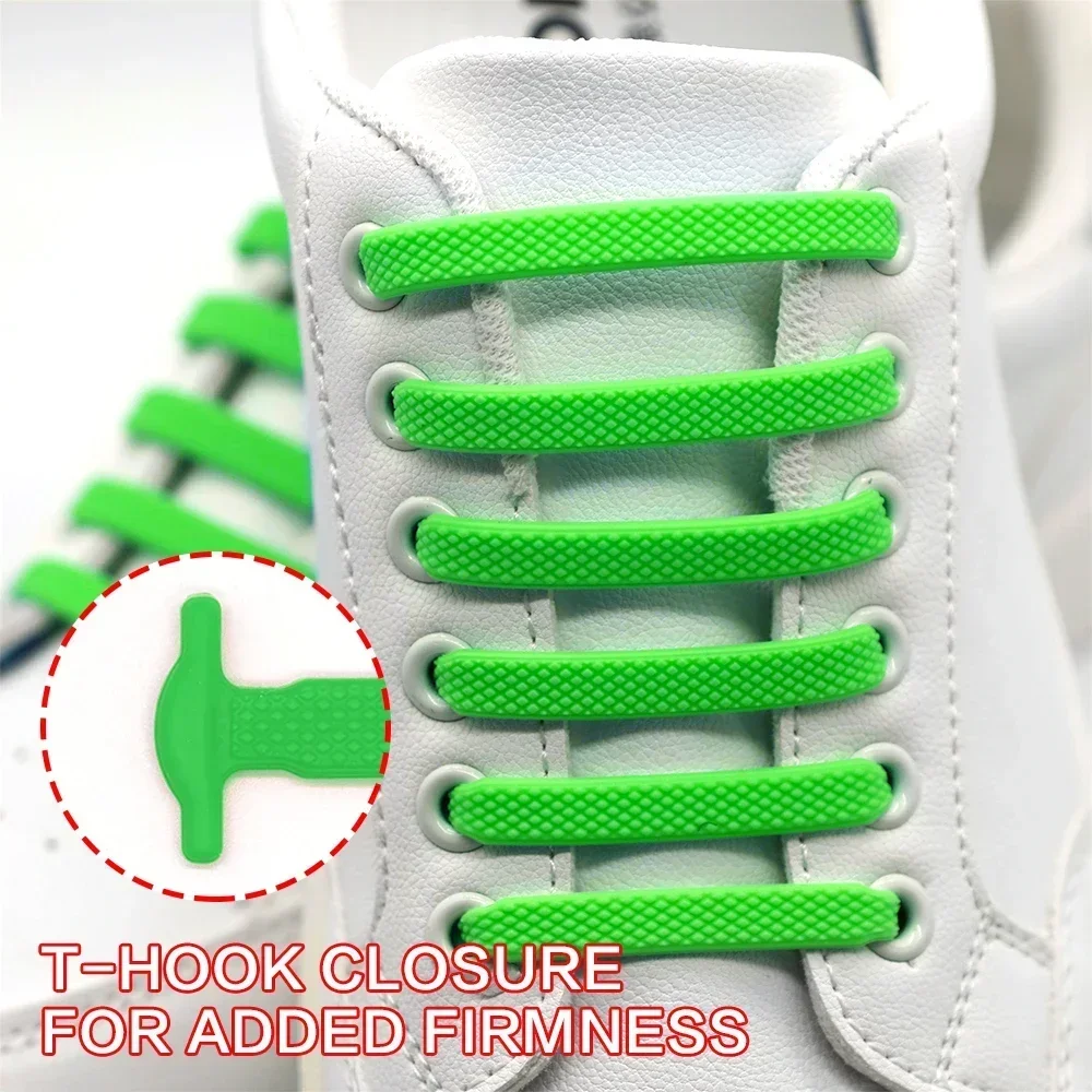 New 16Pcs Elastic Shoe Laces All Sneakers Silicone Stretch Shoelaces Unisex Fashion No Tie Shoelace Rubber Band Shoelaces image 4