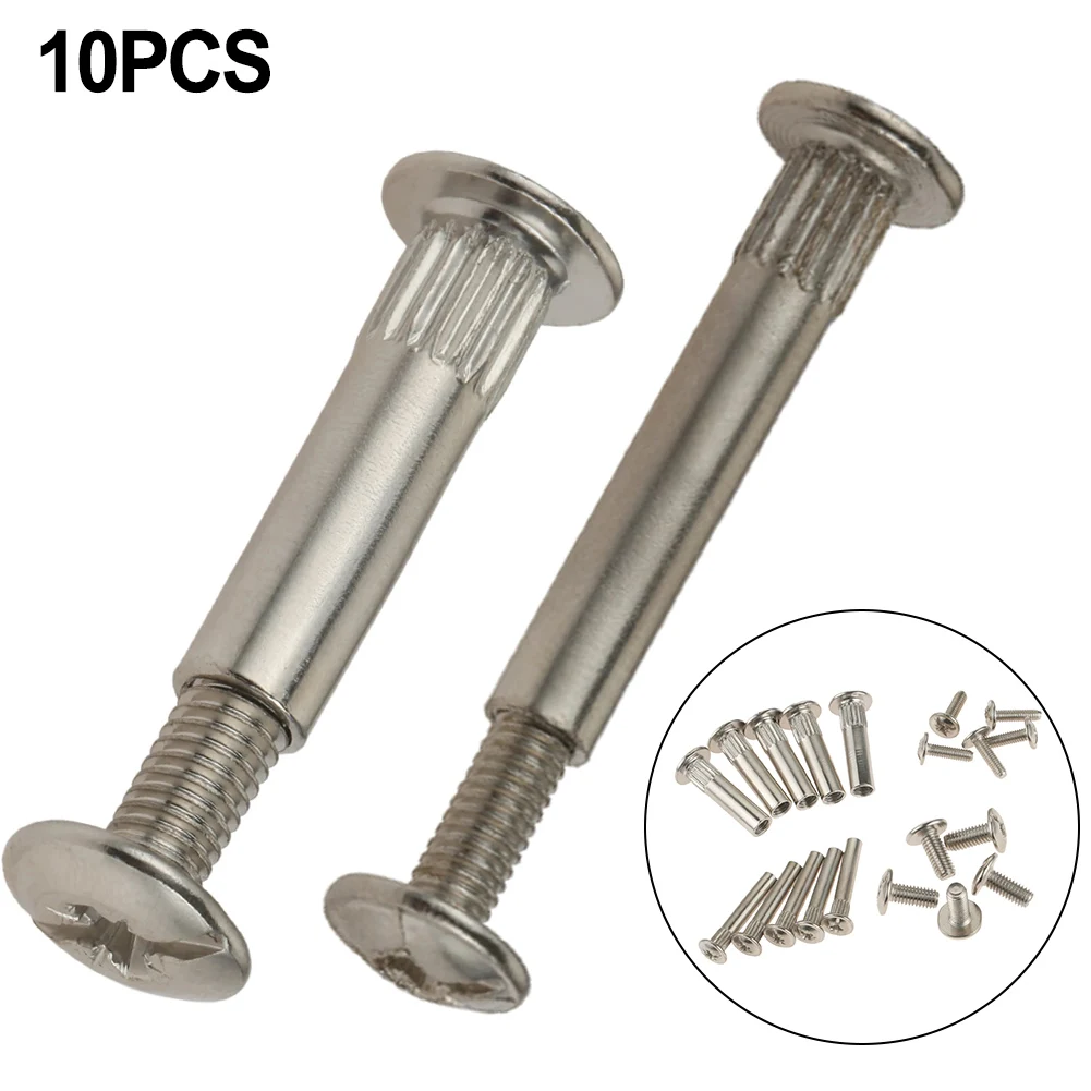 10Pcs M5 M8 Splint Nut Male-Female Snap Rivet Butt Screw Nut Kitchen Furniture Cabinet Childrens Bed Connectors Bolt