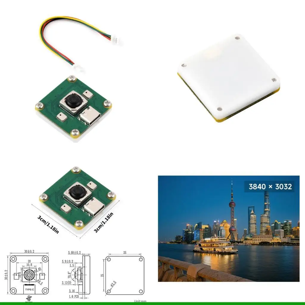 

U55C Clear IMX378 Сенсорная 12-мегапиксельная USB-камера 30 кадров в секунду Не требует драйвера Объектив без искажений для