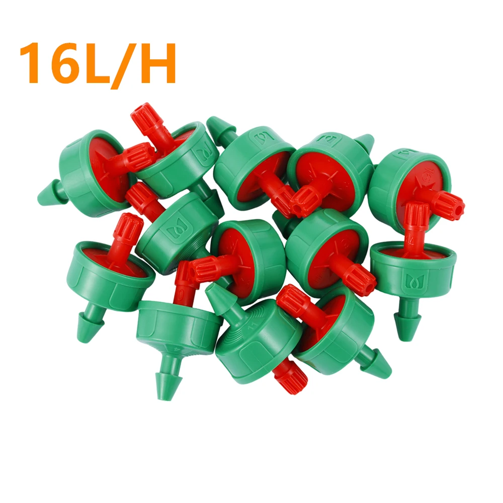 2/4/8/12/16L Pressure Compensating Dripper Garden Greenhouse Orchard Drip Irrigation System Sprinkler Drip Stabilizers 50Pcs