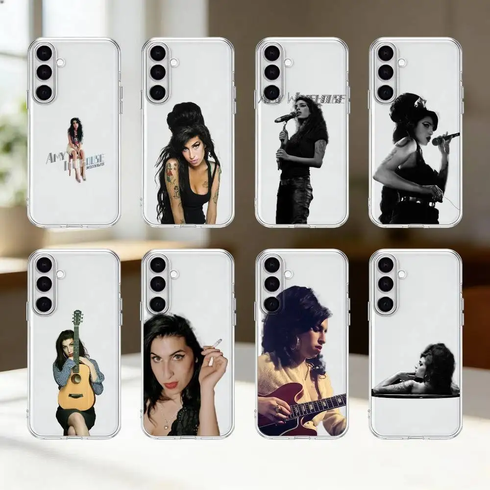 

Amy Winehouse Back to Black Phone Case For Samsung Galaxy A91,80,73,72 ,71,53,52,32 ,31,22,21s,20,Transparent Case