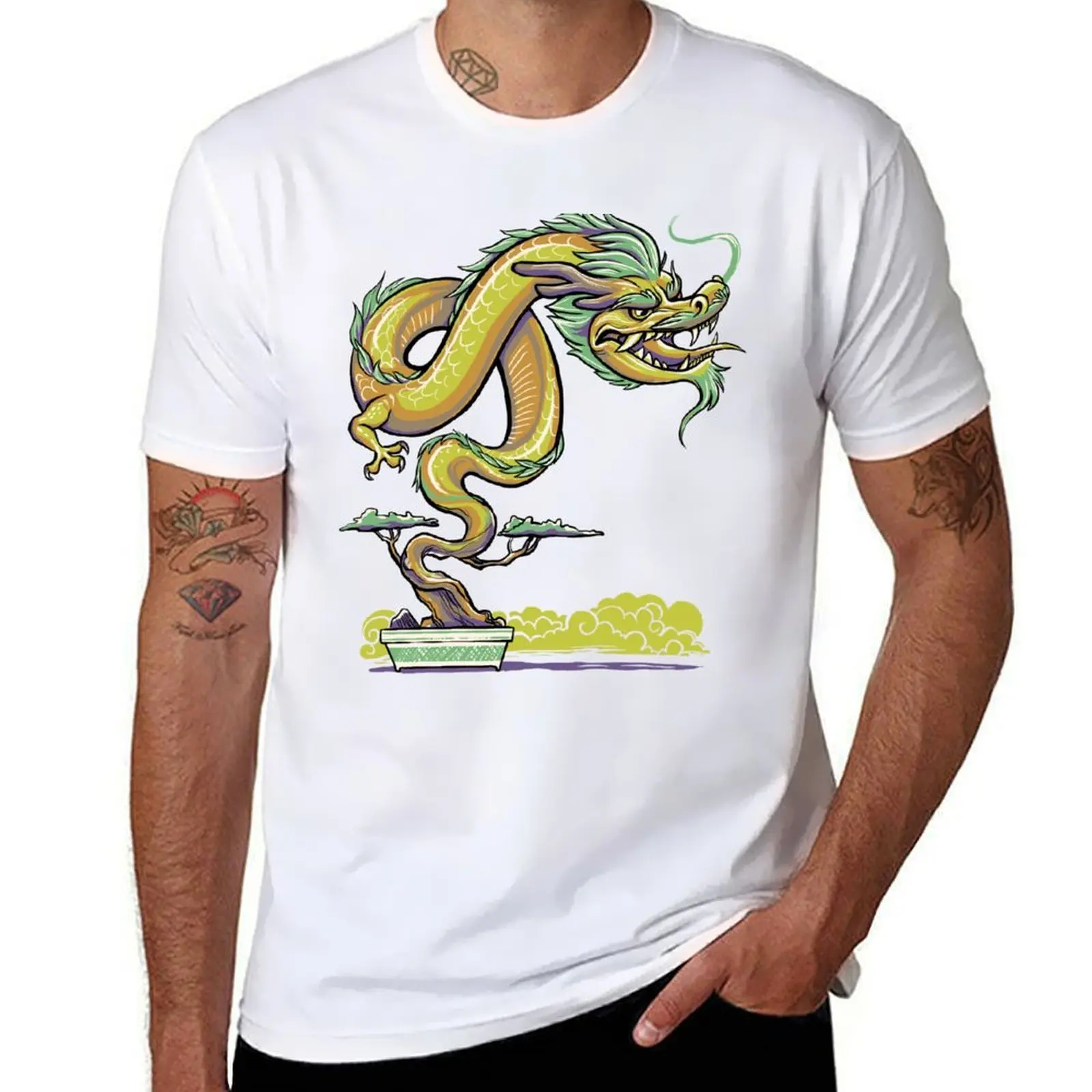 

Bonsai Dragon T-Shirt t shirt man cotton t shirts for man graphic tees man graphic t shirt T-Shirt