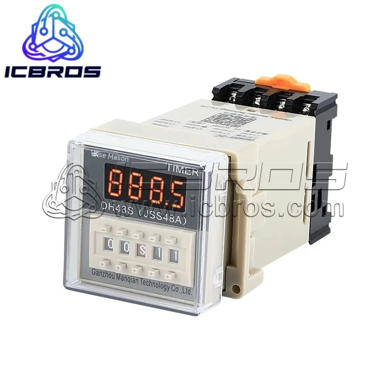 DH48S DH48S-2Z Digital Display Time Relay 220V 24V 12V, Two SetS Of Power On Delay Timer Adjustable