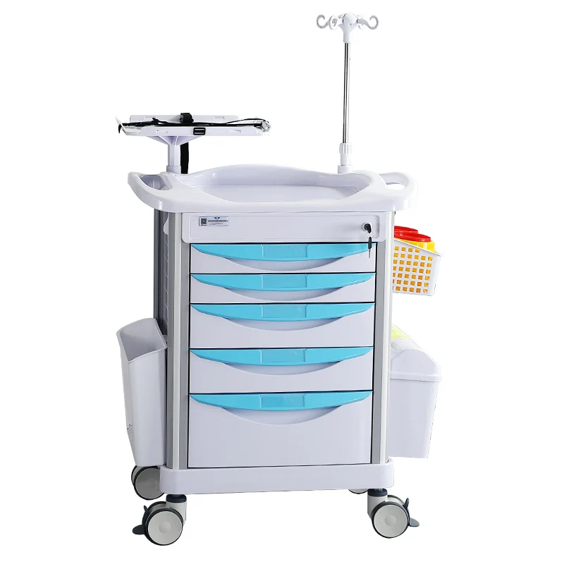 

Medical rescue vehicle ABS ambulance stainless steel medical equipment treatment vehicle hospital medicine dressing trolley