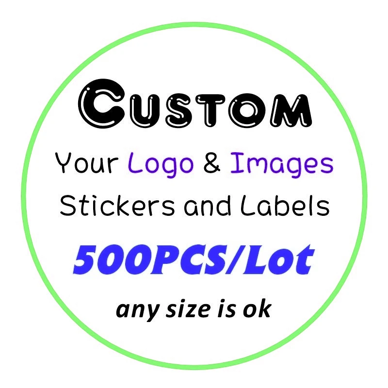 

500PCS Custom Stickers and Customized Logo Wedding Birthday Gift Box Sticker DIY Your Own Stickers Design Personalize Sticker