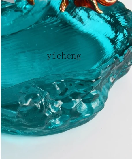 

Glass Ashtray Decoration Model Room Desktop High-end Office Coffee Table Ornament