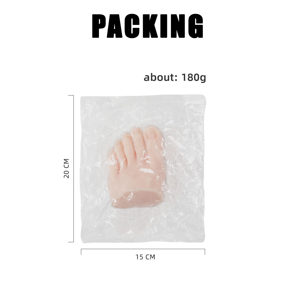 Silikonowa sztuczna stopa do symulacji, ćwiczeń manicure i pedicure w salonie kosmetycznym.