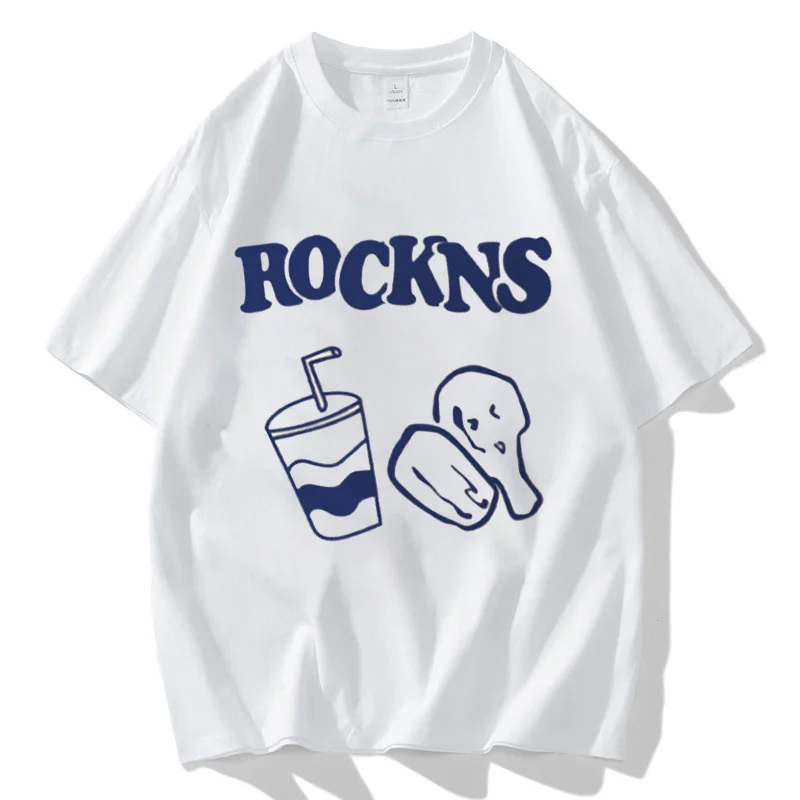 2024 estate nuovo divertente cartone animato grafico t-shirt da donna moda strada Casual girocollo semplice maniche corte top