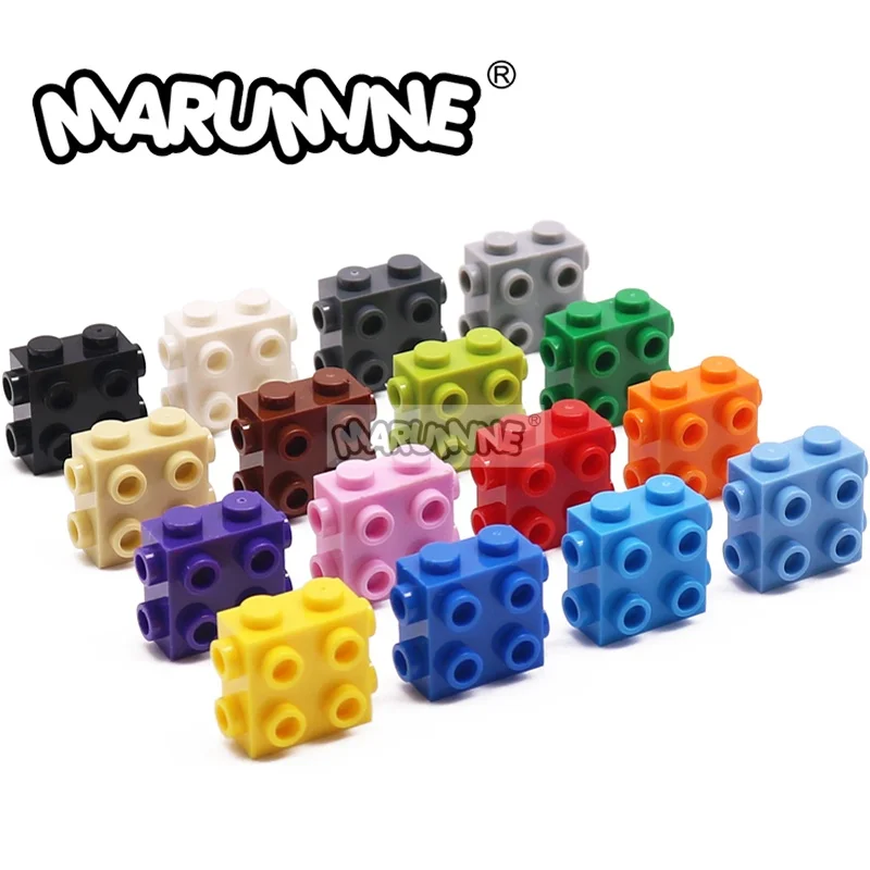 

MARUMINE 100PCS MOC 1x2x1 2/3 Side 8 Stud Brick Set Compatible with 67329 STEM Building Blocks Kids DIY Puzzle Toy Birthday Gift
