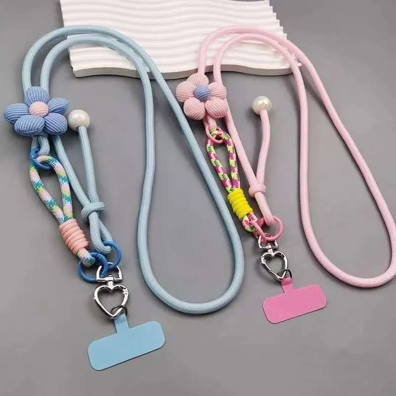 

Carrying Mobile Phone Colorful Woven Lanyard Adjustable Bag Crossbody Rope Anti-loss Rope Wrist Strap Lanyard Outdoor Simple