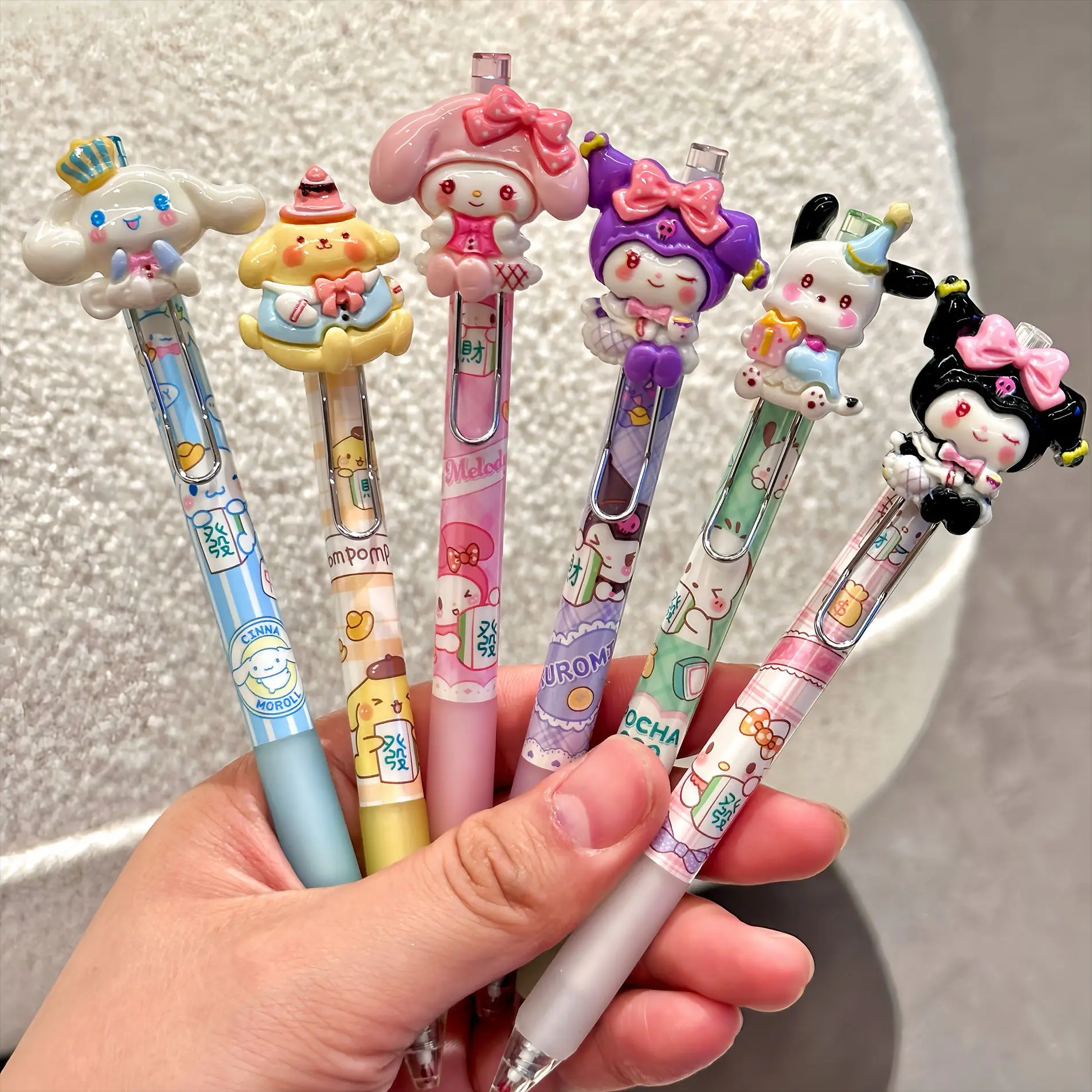 5 Buah Pena Bolpoin Kartun untuk Hellokitty Kuromi Cinnamoroll Alat Tulis Siswa Sekolah Pena Tanda Tulis