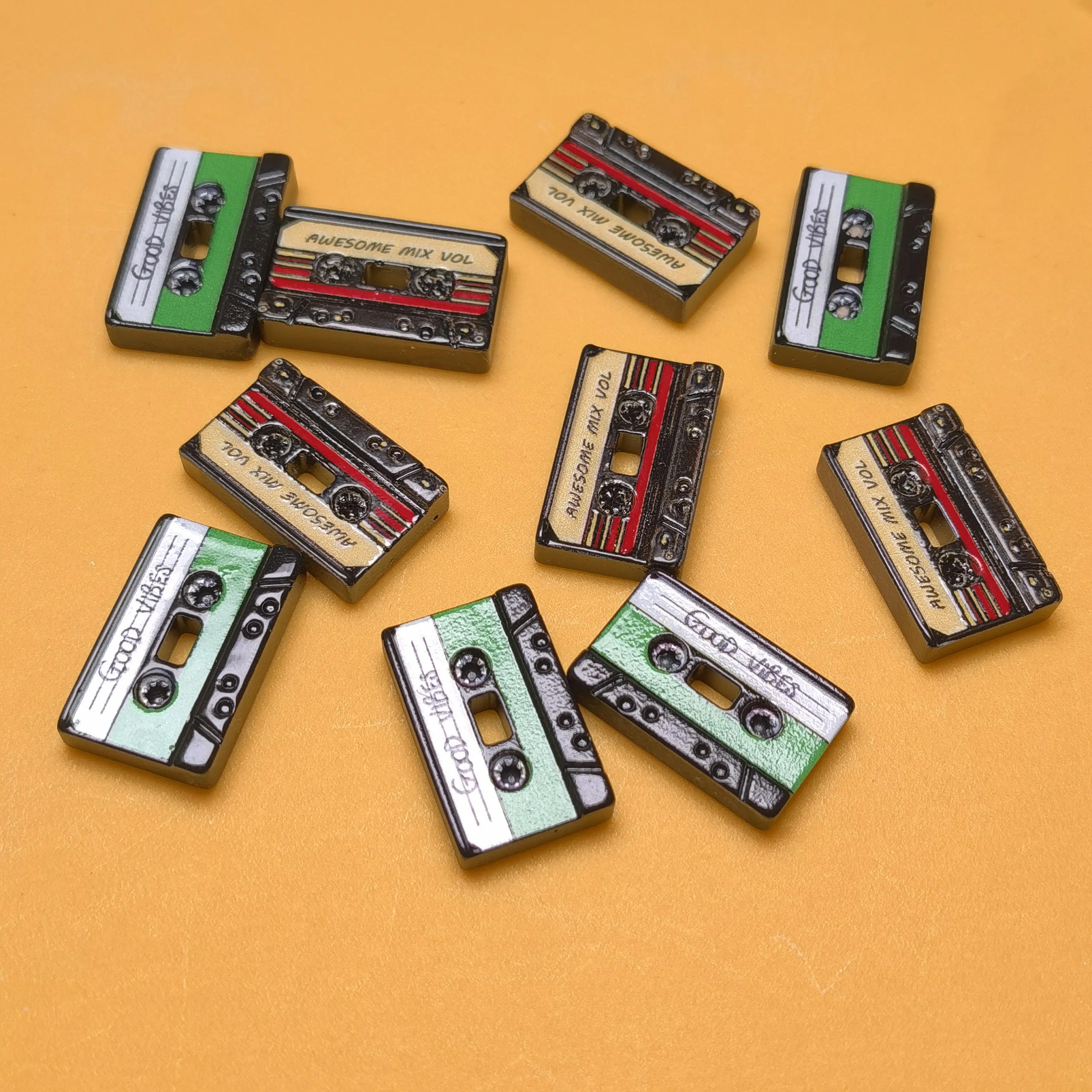 Retro Tape Resin Cabochon Flatbacks Fit Phone Deco Parts Hair Bows Center Accessories DIY Embellishment Scrapbooking Crafts
