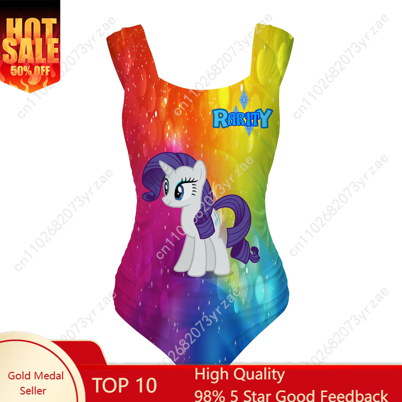 

Rarity One Piece Swimsuits Womens Wide Strap Bathing Suit My Little Pony Friendship Is Magic Bikini Custom Swimsuit