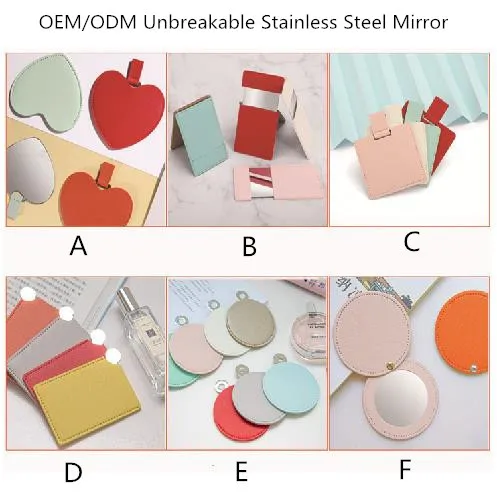 

1pcs Ultra-thin Makeup Mirror Vanity Mirror Cosmetic Make Up Pocket Rectangle Foldable Compact Makeup Folding Mirrors