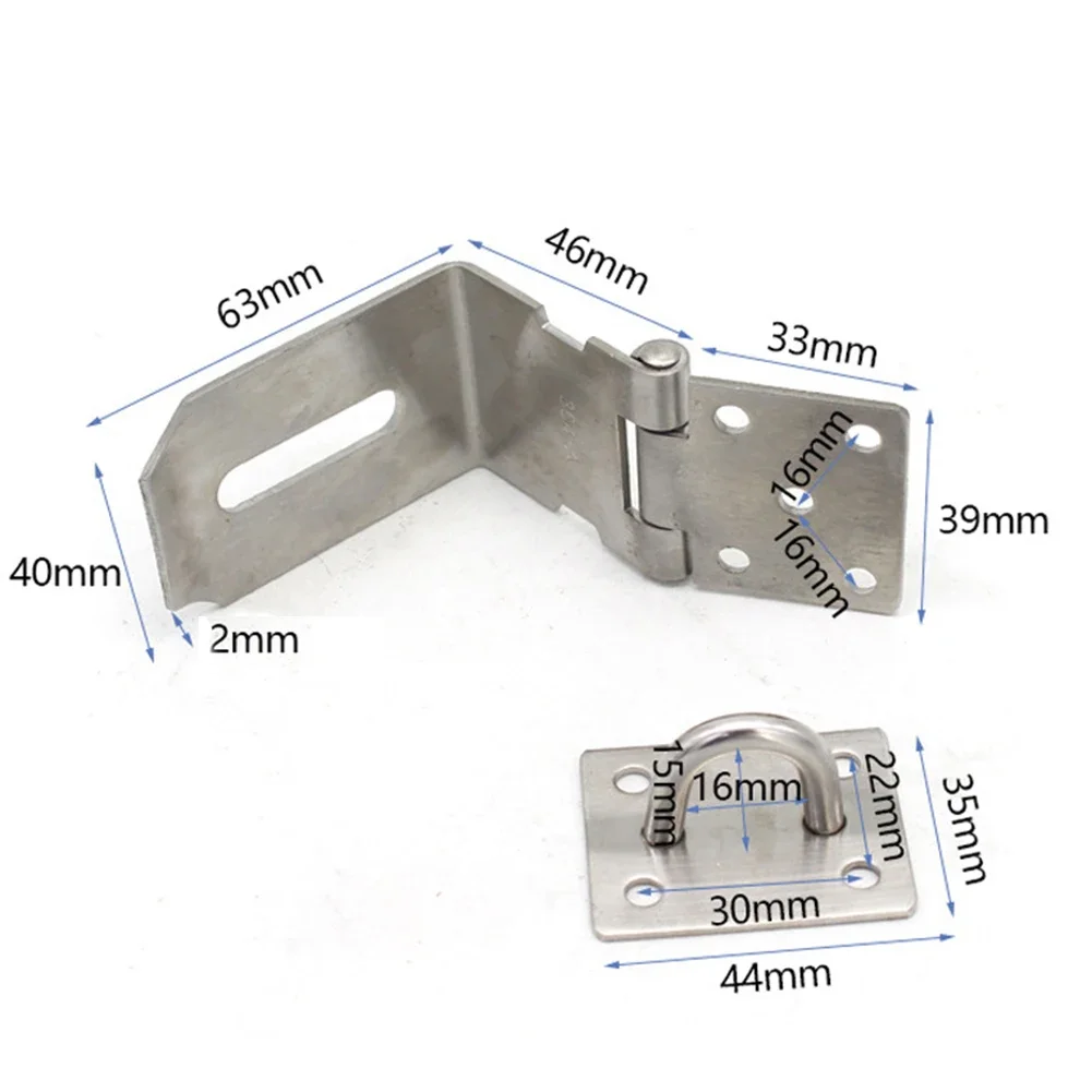 High Quality Practical Lock Plate With Corner Buckles 1 Pcs Anti-corrosion Left And Right Open Stainless Steel