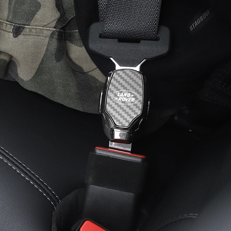 1pcs Car seat belt locker carabiner extender insurance belt insert buckle for Land Rover Ranger Autobiography Freelander Evoque