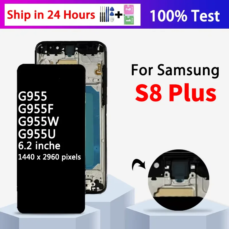 Pantalla TFT para Samsung S8 Plus G955F pantalla Lcd pantalla táctil Digital con marco para Samsung S8 + G955 pantalla con marco