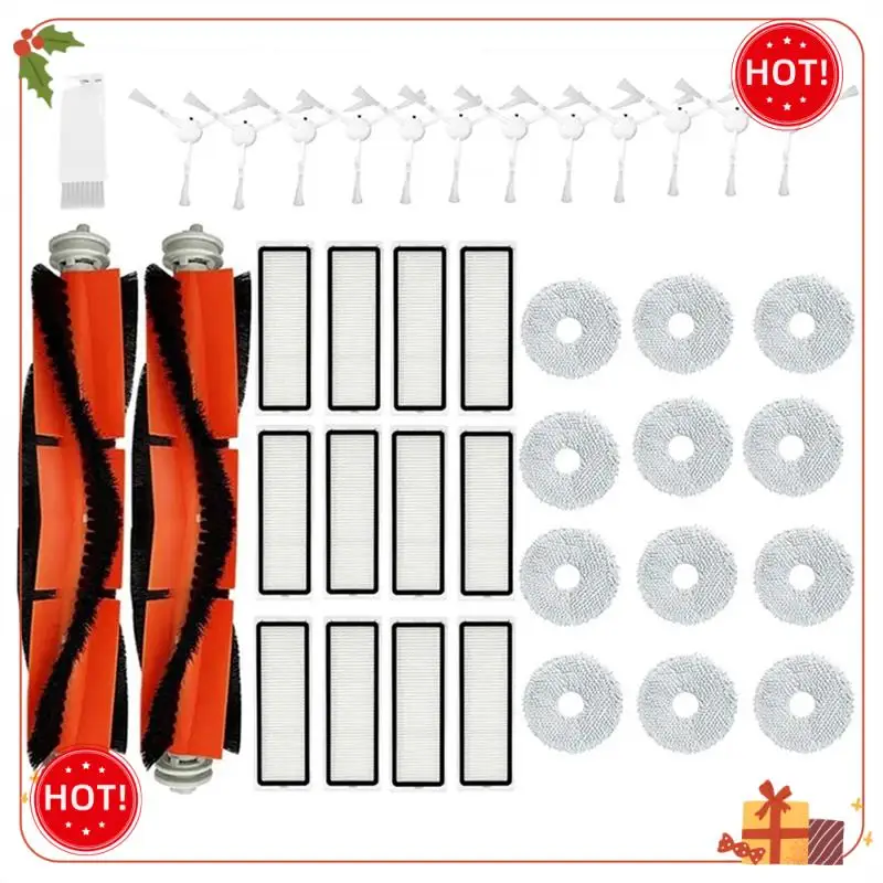 ABLE-For Xiaomi S10+ / S10 Plus Robot Vacuum Cleaner Main Side Brush Mop Cloths Rags Hepa Filter Spare Parts Accessories