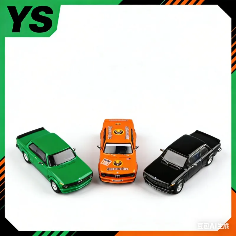 

YS 1:64 BMW 2002 Turbo Orange Deer Head Painted Alloy Die-Cast Closed Car Simulation Static Figurine Adult Collection Item