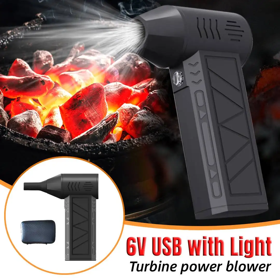 

Mini Fan Rechargeable Air Blower 110000RPM Handheld Duct Fan Violent Blower for Computer Keyboard Outdoors Car Sofa Window Home