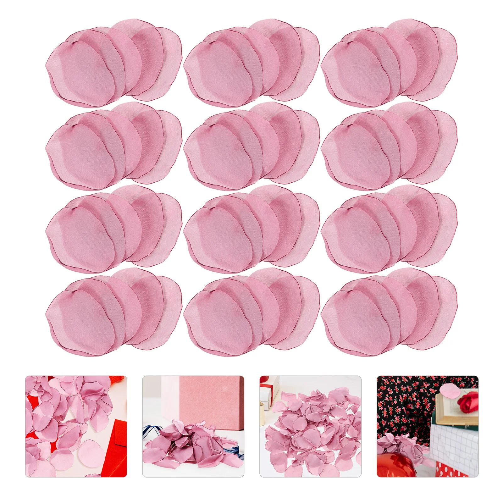 

100 Pcs Wedding Decorations Artificial Rose Petals Simulation Flower Decors Rosy for DIY