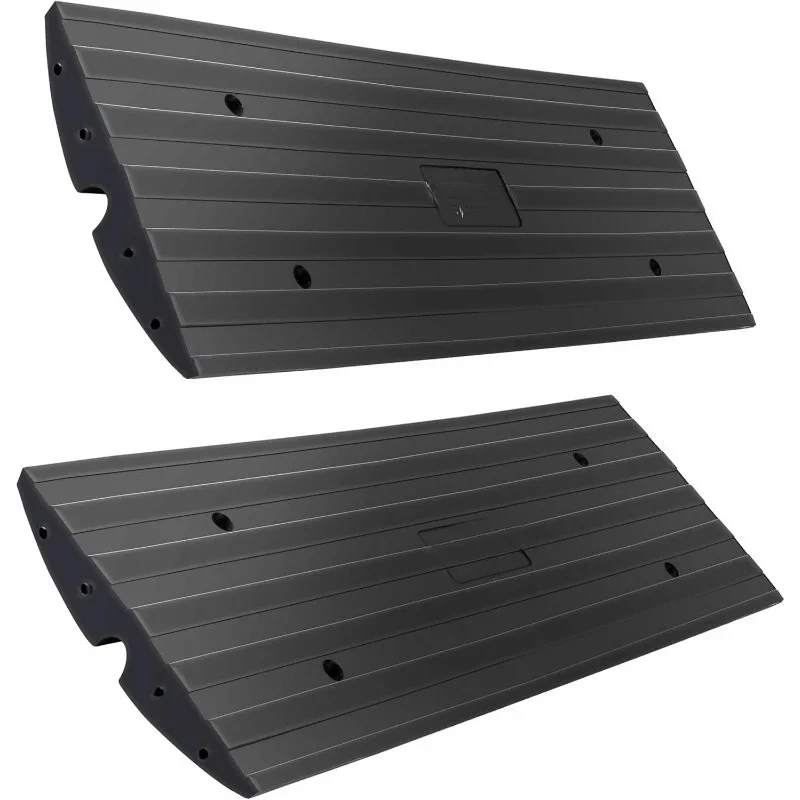 منحدر درب كربسايد لسيارة التخييم - مسارات جسر عتبة مطاطية شديدة التحمل بطول 4 أقدام، مجموعة مكونة من قطعتين (للسيارة، Tr