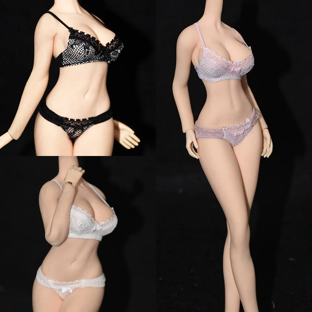 

1/6 Female Tulle Underwear Sexy Ultra-thin Lace Bra Underpants Set Clothes Model Fit 12'' TBL PH JO Soldier Action Figure