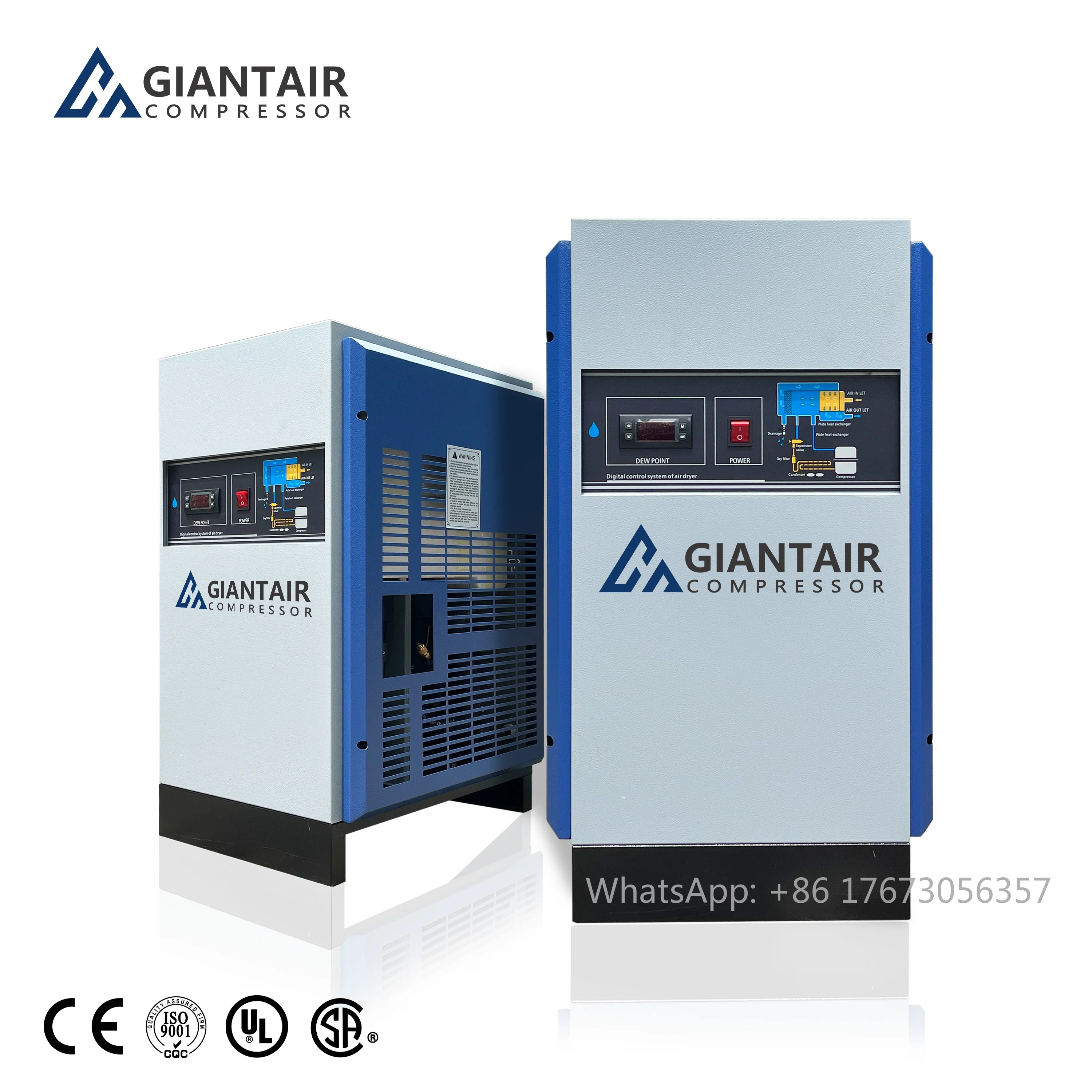 High Effective Refrigeration System Refrigerated Air Dryer For Screw Air Compressor