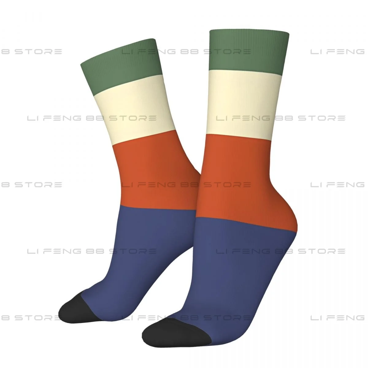 Horizontal Stripes 1 Abstract Art Unisex Winter Socks Warm Happy Socks Street Style Crazy Sock