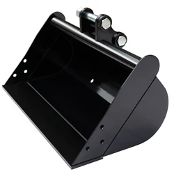 USA Stock 500mm Flat Plain Bucket Attachment No Tooth Bucket in Stock for 1 ton Mini Excavator Small Digger