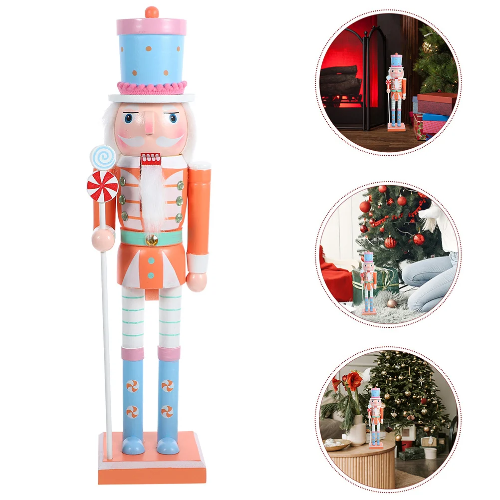 

Christmas Wooden Nutcracker Statue Small Xmas Table Decor Exquisite Holiday Party Decoration Nutcrackers Nutcracker Decor