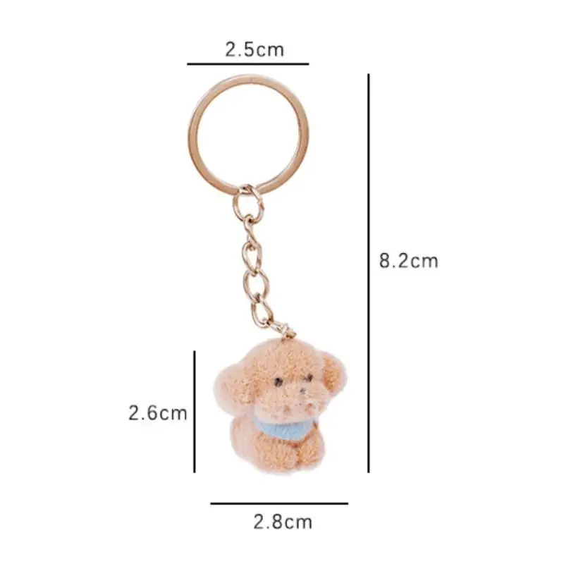 1/4Pcs Fetching Pet Phone Lanyard Plushy Poodle Phone Chain Keychain Sweet Animal Key Pendant Rucksack Charm Romantic Gifts