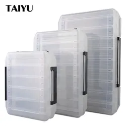 TAIYU 10/14/18 Compartment Double Sided Large Fishing Tackle Box for Storage Big Baits Sea Fishing Lure High Quality Fishing Box