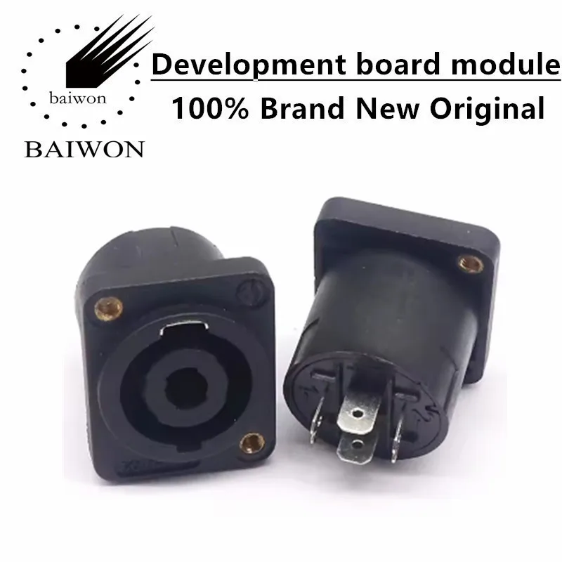 XLR 4ピン スピコン パネルマウント ボードコネクタ 4極 パワーコン メスジャックソケット XLRオーディオビデオケーブル ワイヤーアダプター ナット