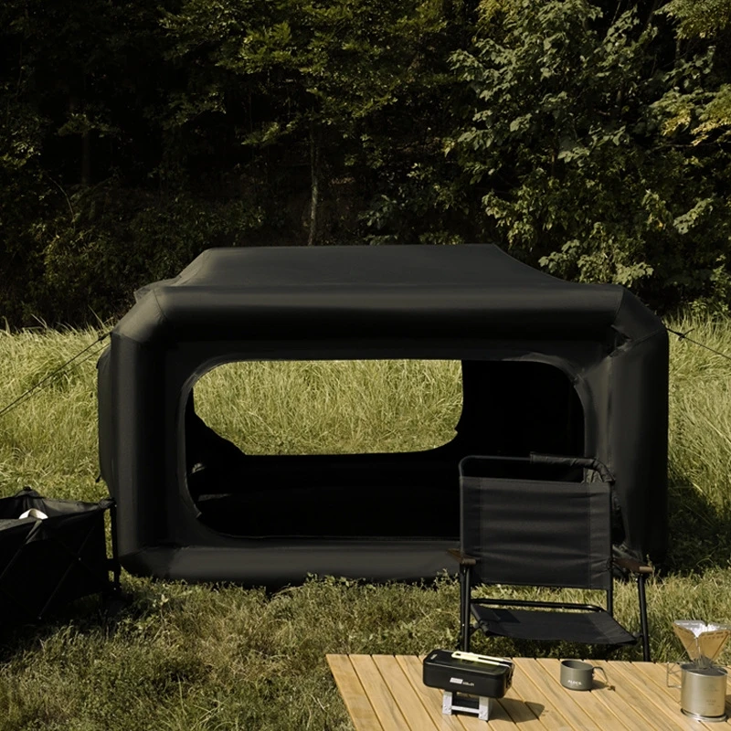 Barraca inflável portátil do Oxford da coluna do PVC da barraca inflável do tampão do espaço de acampamento ao ar livre