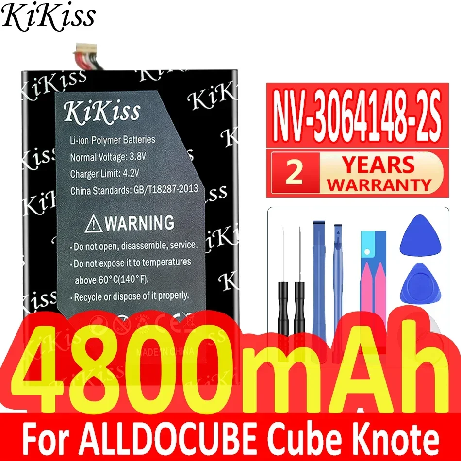 

4800 мАч KiKiss Мощный аккумулятор NV- 3064148 -2S для ALLDOCUBE Cube Knote и планшетного ПК 5 Knote5 для новых литий-полимерных аккумуляторов Kubi