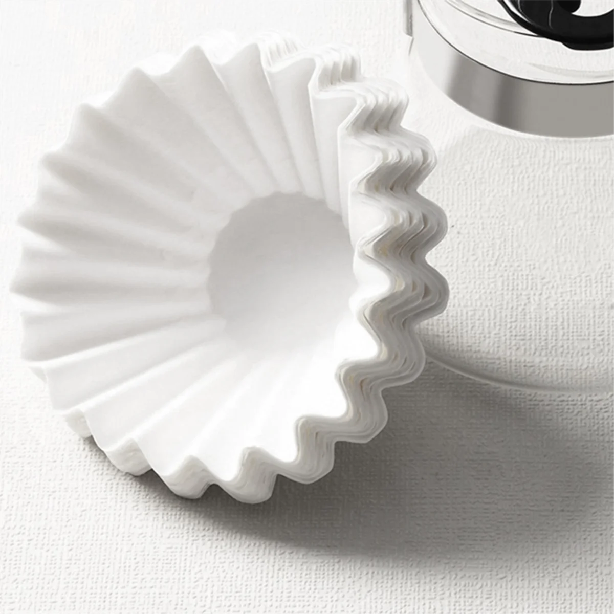 

N37R_Hand-Poured Cake Shaped Origami Filter Cup W/50Pcs Filter Paper