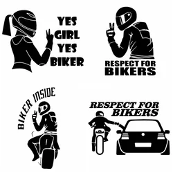 Car Sticker Funny Biker Inside for Auto Decal Window Waterproof Removable Decor Car-styling Decoration Stickers PVC,12cm*12cm