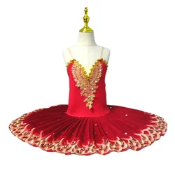 Professional Ballet Tutu Skirt For Girls White Swan Lake Costumes For Children Pancake Girls Dancewear