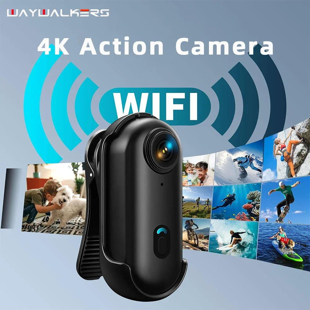 H88 4K FHD 1080P Outdoor WIFI Sports Camera In Helmet Motorcycle Bike Sport Mini Filming Bicycle Action Body Cam Video Recording