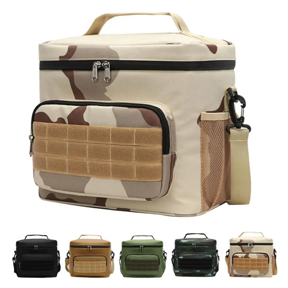 

Insulation Bag with Reinforced Handle Adjustable Shoulder Strap Zipper Closure Mesh Pocket Detachable Buckle Thermal Insulation