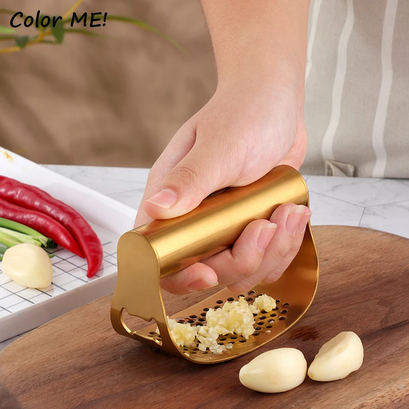 Multifunction Kitchen Gadgets Garlic Press Stainless Steel Manual Ginger Garlic Squeezer Crusher Vegetables Tools Bottle Opener