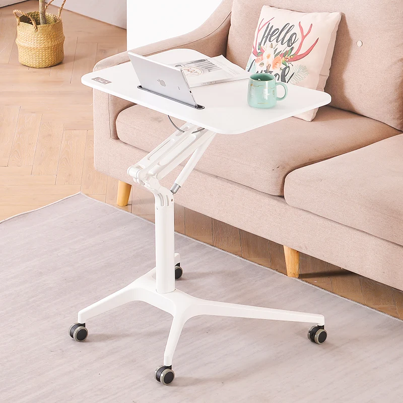 Mobile pneumatic table height adjustable table for home and office