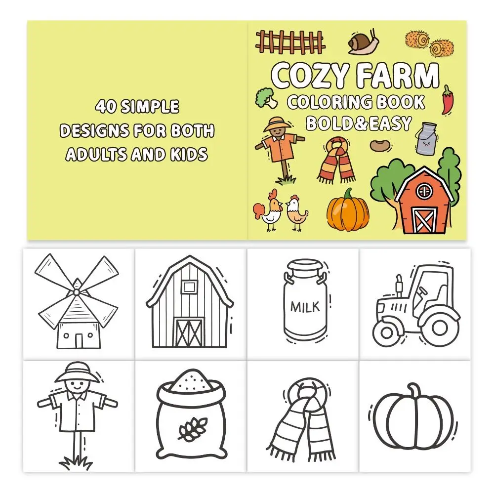 Mini Food Fruit Coloring Book Creative Educational Watercolor Painting Book Interesting Montessori Filling Color Book Toddler