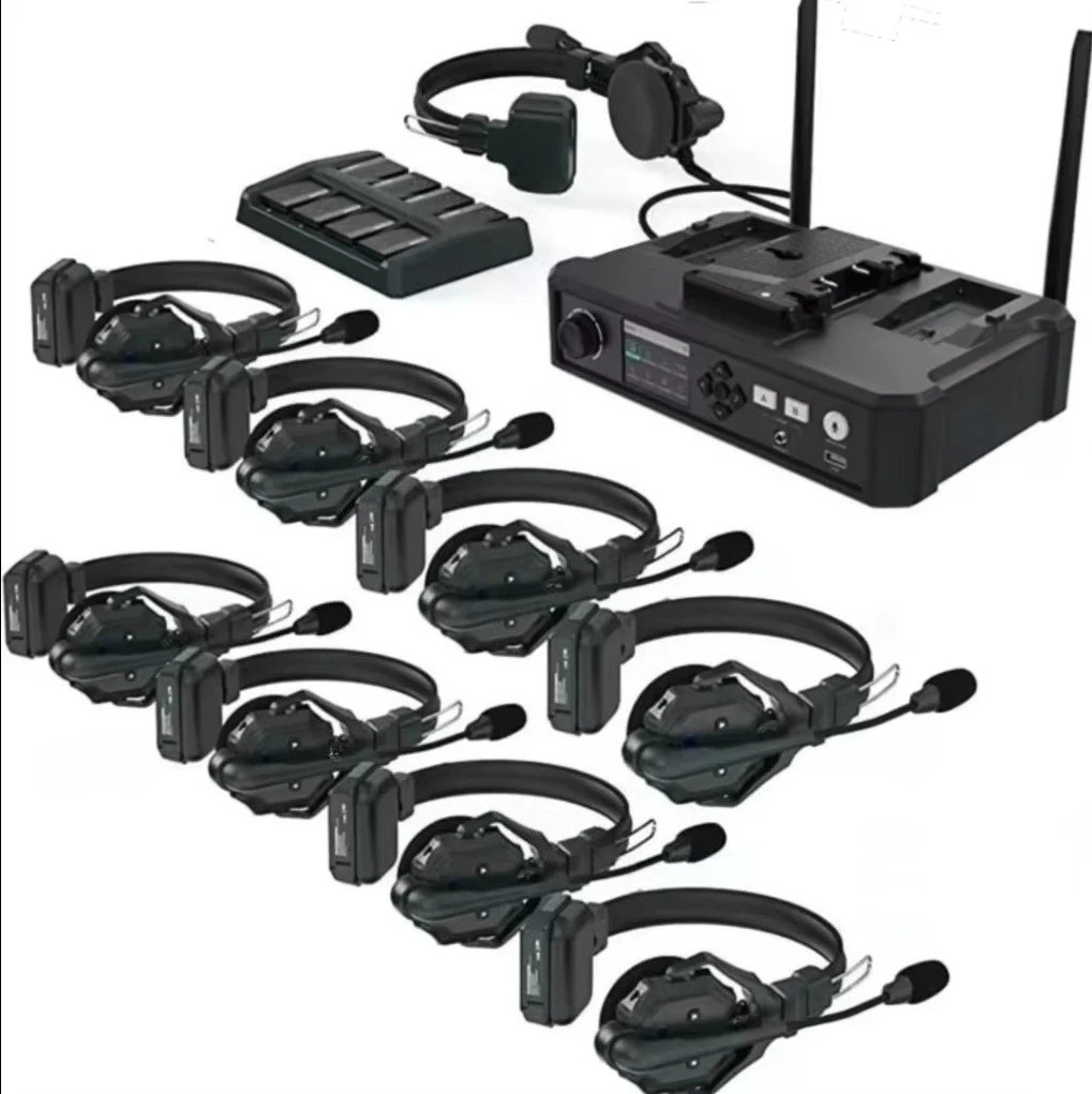 2026- C1 Pro 8S HUB Full-Duplex Wireless DECT  System With 8 Person Headsets  Noise Cancelling