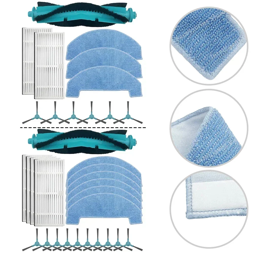 Main Side Brush Filter Mop Cloth Kit For ATVEL For R80 Base Vacuum Cleaner Replacement Robot Sweeper Spare Part